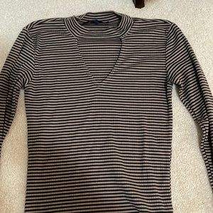 Long sleeve striped top